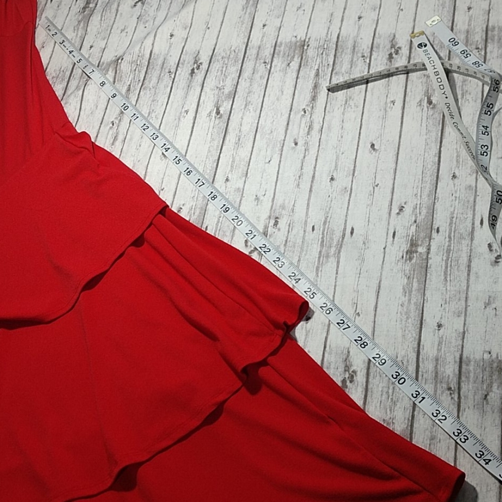 NWT LuLaRoe Red Georgia Tiered Skirt Dress - Picture 7 of 12